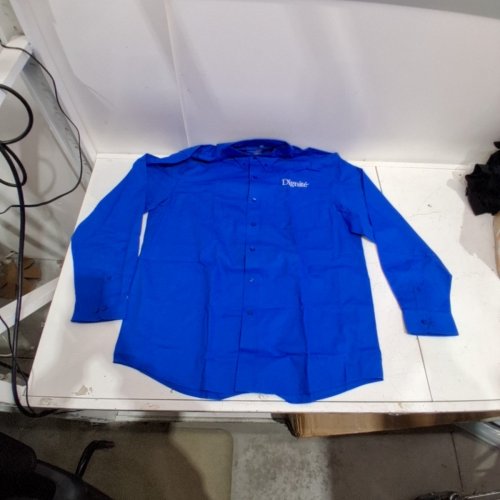 2PC PORT AUTHORITY LONG SLEEVE EASY CARE BUTTON UP SHIRT - EXTRA LARGE - NAVY LIGHT STONE / STRONG BLUE (STYLE : S608) image 3