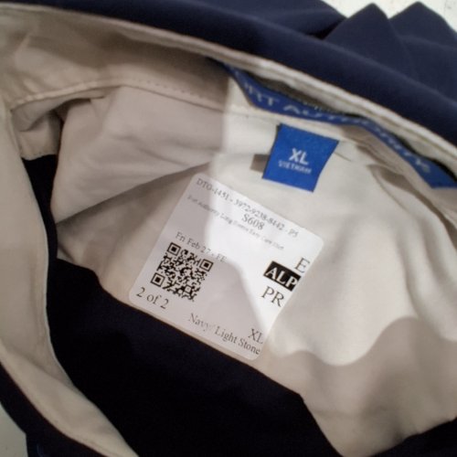 2PC PORT AUTHORITY LONG SLEEVE EASY CARE BUTTON UP SHIRT - EXTRA LARGE - NAVY LIGHT STONE / STRONG BLUE (STYLE : S608) image 6