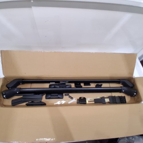 2PC UNIVERSAL ROOF RACK CROSS BARS - 41" - 155LBS MAX - FOR SUVS, SEDANS, AND VANS - BLACK (MODEL: HJ-RB017) image 2