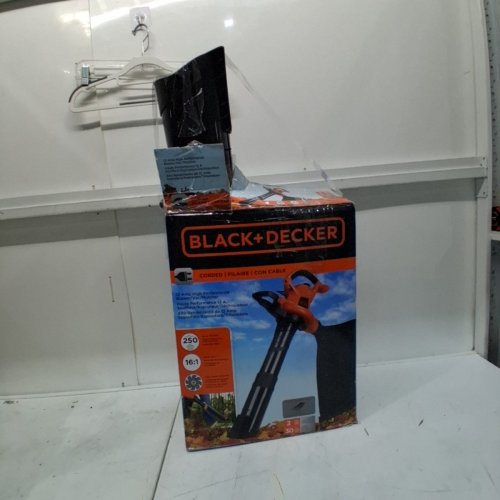 BLACK AND DECKER CORDED ELECTRIC LEAF BLOWER/VACUUM/MULCHER - 250MPH/12AMP - BLACK/ORANGE (MODEL: BV6600) image 5