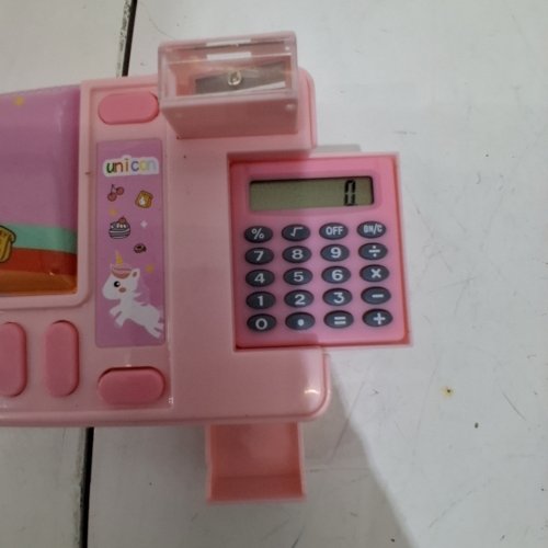 4-IN-1 POP UP MULTIFUNCTION PENCIL CASE WITH CALCULATOR, PENCIL SHARPENER - PINK image 2