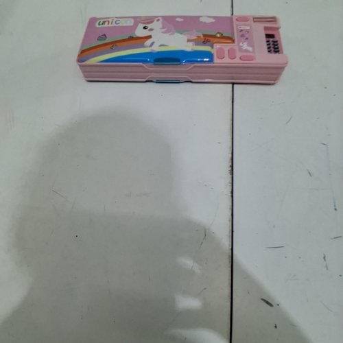 4-IN-1 POP UP MULTIFUNCTION PENCIL CASE WITH CALCULATOR, PENCIL SHARPENER - PINK image 3