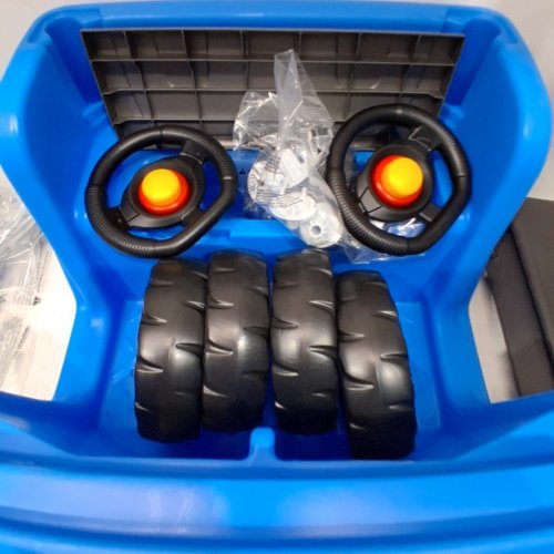 STEP2 TWO SEATER SIDE-BY-SIDE PUSH AROUND SUV FOR KIDS - 50LBS CAP PER CHILD - 25" X 35" X 41" - BLUE (MODEL:483399) image 3