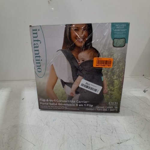 INFANTINO FLIP 4-IN-1 CONVERTIBLE BABY CARRIER - 8LB TO 32LBS - DARK GREY (MODEL: 200183) image 4
