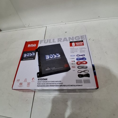 BOSS AUDIO SYSTEMS - RIOT 1100 WATT MONOBLOCK, CLASS A/B, 2/4 OHM STABLE, MONOBLOCK CAR AMPLIFIER WITH 8 GAUGE AMPLIFIER INSTALLATION KIT - BLACK - (MODEL:R1100MK) image 4