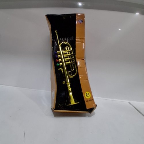 KID'S PLASTIC TOY TRUMPET - GOLD (MODEL: 3006-A) image 3