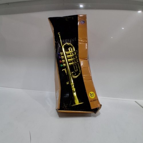 KID'S PLASTIC TOY TRUMPET - GOLD (MODEL: 3006-A) image 4