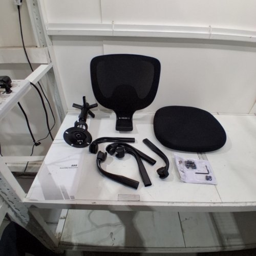 PRIMY ERGONOMIC ADJUSTABLE HEIGHT OFFICE CHAIR WITH BREATHABLE MESH AND SWIVEL - 19.2" X 18.8" X 11" - BLACK (MODEL: PR888-Z) image 2