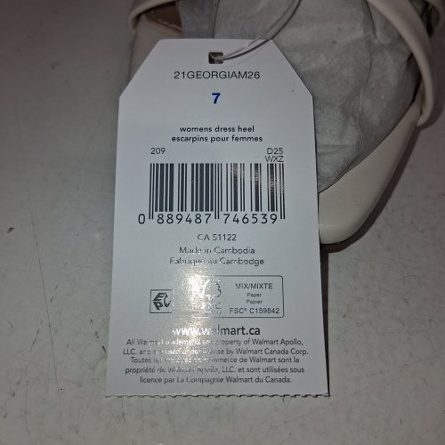 WOMEN'S TIME AND TRU STRAPPY DRESS HEELS - 7 - CREAM (STYLE: 21GEORGIAM26) image 2