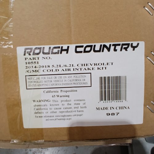 ROUGH COUNTRY COLD AIR INTAKE KIT - 2014-2018 CHEVROLET/GMC 5.2 L/6.2 L - BLACK (ITEM: 10551) image 2
