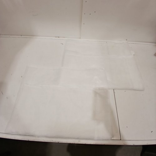 (2 PANEL) MAINSTAYS ROD POCKET SHEER CURTAIN PANELS - 27.5" X 84" - WHITE image 2
