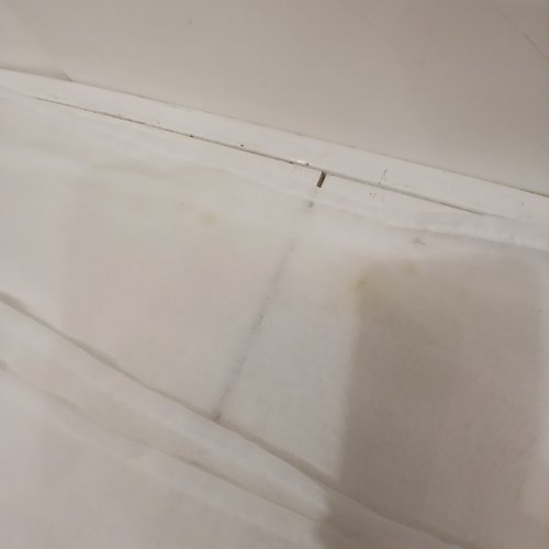(2 PANEL) MAINSTAYS ROD POCKET SHEER CURTAIN PANELS - 27.5" X 84" - WHITE image 3