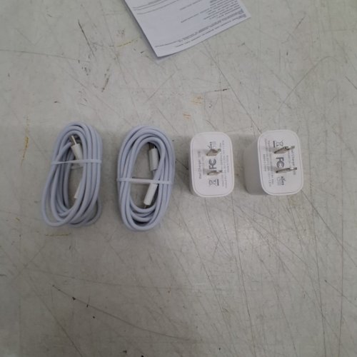 4PC FAST CHARGING USB-C TO USB-C PHONE CHARGING CABLE AND WALL POWER ADAPTER - 6FT - WHITE (MODEL: CA-15T) image 2
