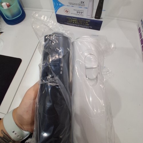 2PK WATERPIK CORDLESS ENHANCE WATER FLOSSER COMBO PACK - BLACK/WHITE (MODEL: 3703338) image 2