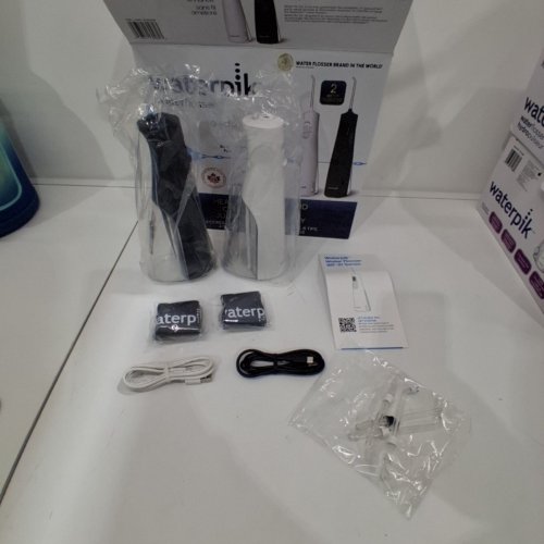 2PK WATERPIK CORDLESS ENHANCE WATER FLOSSER COMBO PACK - BLACK/WHITE (MODEL: 3703338) image 3