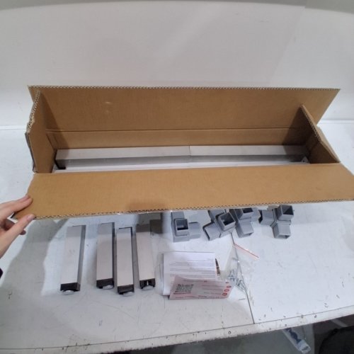 HEAVY DUTY ALUMINUM DUNNAGE ELEVATED STORAGE STAND - 36" X 20" X 20" - SILVER (MODEL: PHO_141IOFZGB) image 3