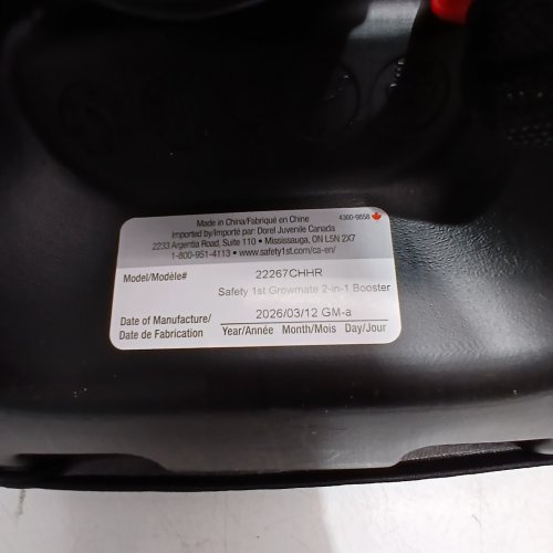 SAFETY 1ST GROWMATE 2-IN-1 BELT-POSITIONING BOOSTER CAR SEAT - 40–100LBS - HEXAGON HORIZON BLACK (MODEL: 22267CHHR) image 2