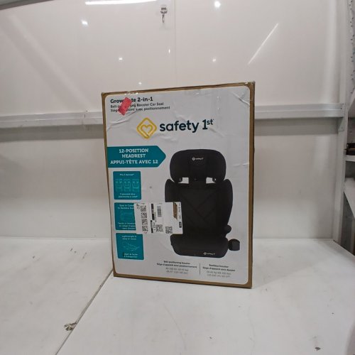 SAFETY 1ST GROWMATE 2-IN-1 BELT-POSITIONING BOOSTER CAR SEAT - 40–100LBS - HEXAGON HORIZON BLACK (MODEL: 22267CHHR) image 5