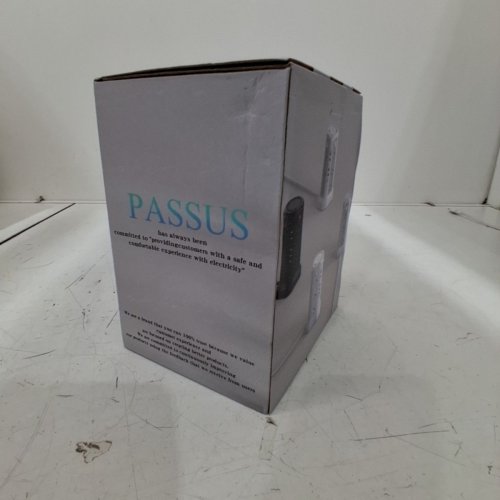 PASSUS SURGE PROTECTOR POWER BAR TOWER WITH USB C PORTS - 10FT EXTENSION CORD - BLACK image 3