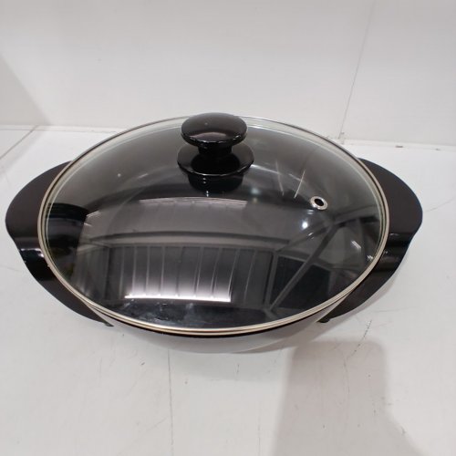 MAINSTAYS NONSTICK ELECTRIC ROUND CERAMIC SKILLET - 1200W - BLACK (MODEL: MS9401771114-01) image 3