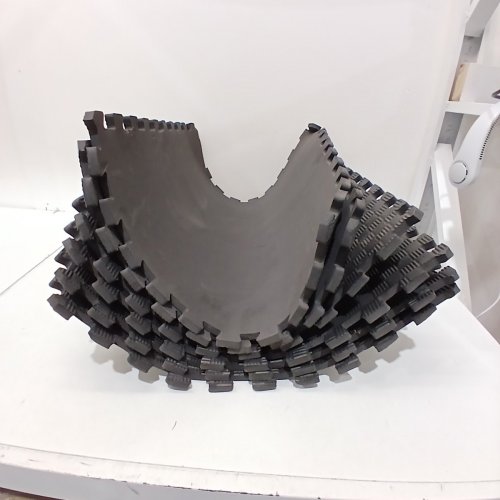 6PC PROSOURCEFIT EVA FOAM INTERLOCKING PUZZLE EXERCISE MAT TILE SET - 1/2" THICK - 24" X 24" - GREY image 2