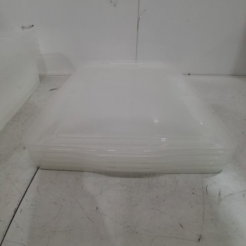 4PK PLASTIC STORAGE BIN - 24" X 16" - CLEAR image 4