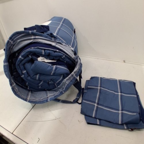 3PC TOMMY HILFIGER PLAID COMFORTER SET - KING - BLUE (ITEM: 1976202) image 3