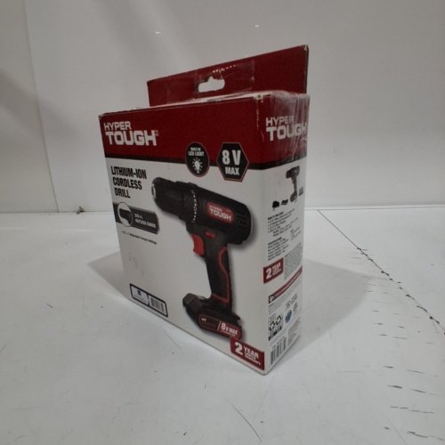 3PC HYPER TOUGH 8-VOLT MAX LITHIUM-ION CORDLESS DRILL - 8V - RED - (MODEL: AG75046G) image 5