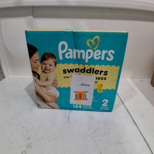 144PK PAMPERS SWADDLERS DISPOSABLE BABY DIAPERS - SIZE 2 (10-22LBS) image 2