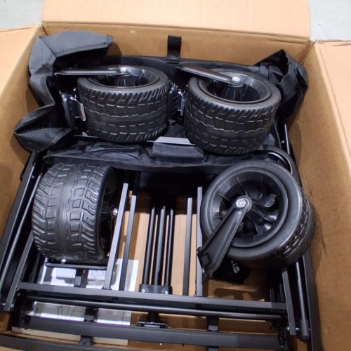 PRETTYCARE COLLAPSIBLE WAGON WITH WHEELS - 42.5" X 20" - UPTO 550LBS CAPACITY - BLACK (MODEL: RA02) image 3