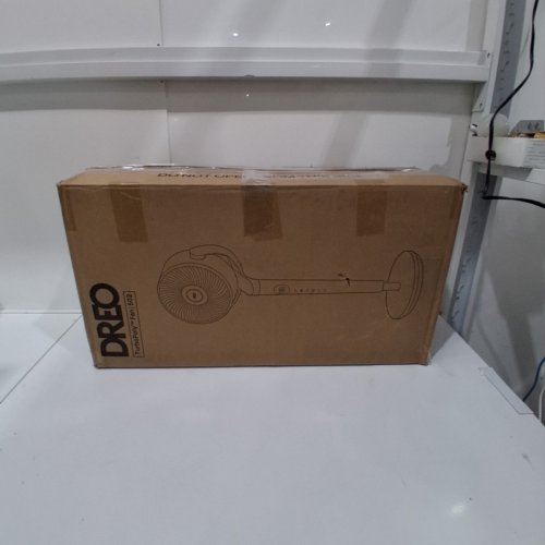 DREO SILENT 120°+120°OMNI-DIRECTIONAL OSCILLATING FAN, 80 FT CIRCULATOR WITH REMOTE - 8 SPEEDS, 3 MODES, 8H TIMER - GREY - (MODEL:DR-HPF002) image 5