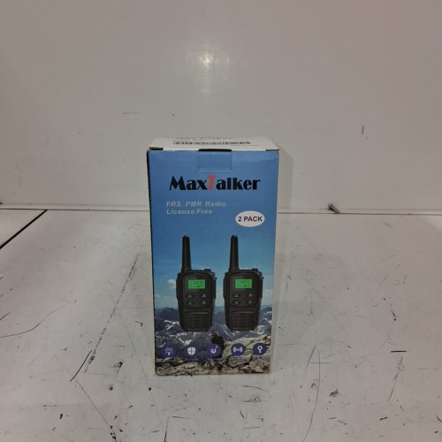 2PK MAXTALKER WALKIE TALKIES WITH FLASHLIGHT - 5KM RANGE - BLACK (MODEL: MT10) image 3