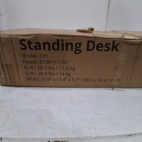 ELECTRIC HEIGHT/WIDTH ADJUSTABLE STANDING DESK FRAME - FITS 40"-60" TABLE TOPS - BLACK - (MODEL: S31) image 4