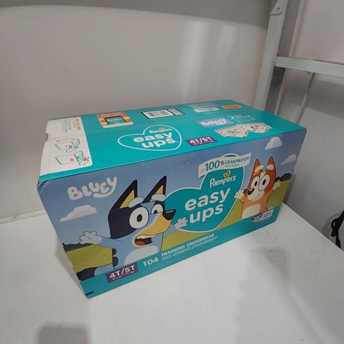 104PK PAMPERS EASY UPS UP TO 100% LEAKPROOF TRAINING UNDERWEAR DIAPERS - SIZE 4T/5T - BLUEY image 2