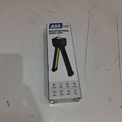 MULTIFUNCTIONAL RECHARGEABLE FOLDING LED WORK LIGHT - BLACK (MODEL: A55) image 2