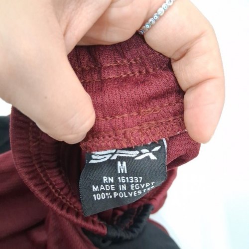 MEN'S SPX GYM SHORTS - MEDIUM - BURGUNDY/BLACK image 3