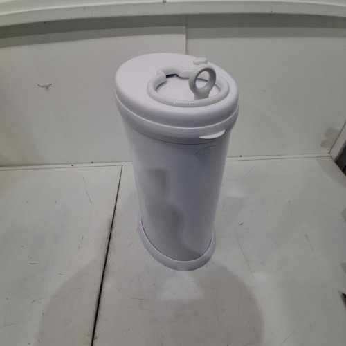 UBBI STAINLESS STEEL ODOUR LOCKING DIAPER PAIL - 13 GAL - 8.5” X 17.75” X 10” - WHITE image 2