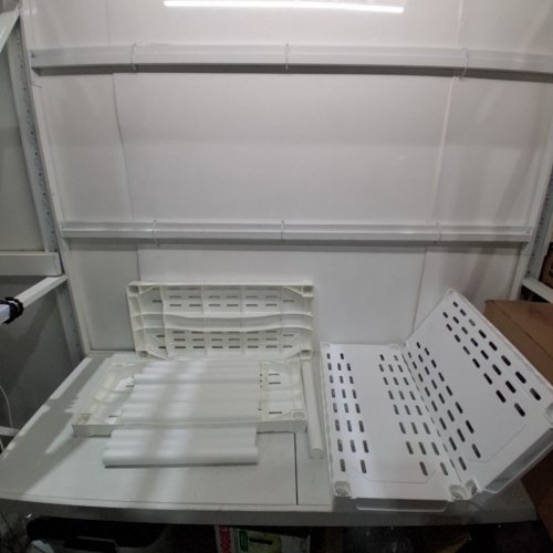 HEAVY DUTY 4-TIER PLASTIC STORAGE UTILITY SHELF - 30" X 14" X 57" - WHITE image 2