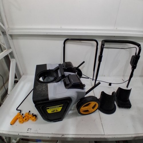 CORDLESS SNOW THROWER BLOWER COMPATIBLE WITH DEWALT MAX BATTERIES *TOOL ONLY* - 2 X 20V - 20" CLEARING WIDTH - BLACK/ GRAY/YELLOW (MODEL: HL-SXJ-01) image 2