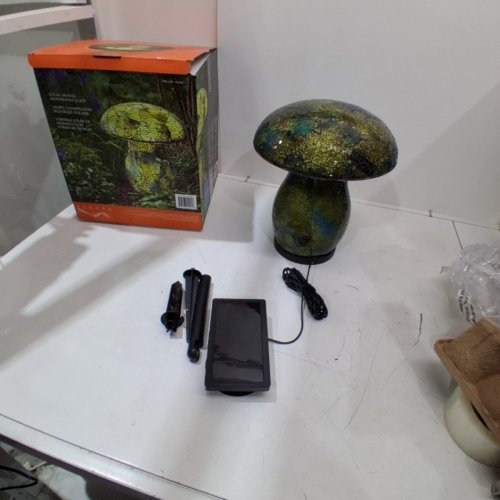 AURORA LIGHTING SOLAR MOSAIC MUSHROOM LIGHT - 10" - GREEN (MODEL 1938047) image 2