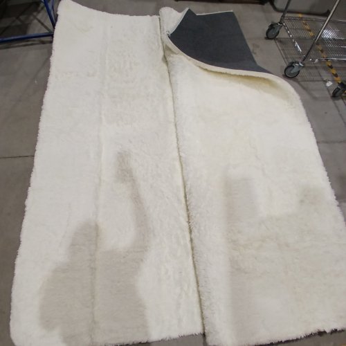 SOUR LEMON NONSLIP WASHABLE FLUFFY LARGE AREA RUG - 9FT X 12FT - IVORY/WHITE image 2