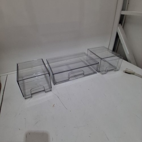 3PC SORBUS PULL-OUT DRAWERS CASE -4.4" - 12.1" - CLEAR image 2