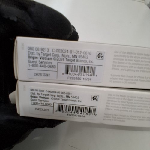 2PC ASSORTED HEYDAY USB-C TO LIGHTNING CHARGING CABLES - 3FT - GREY/PASTEL LAVENDER image 4