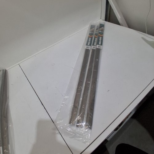5PK SHUR-TRIM 1-1/4" ALUMINUM EQUALIZER FLOOR EDGE (3" HAMMERED SILVER) - MODEL: FA1142HSI03 image 2