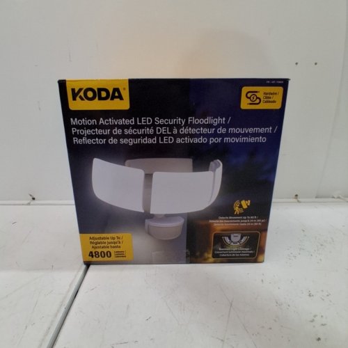 KODA MOTION-ACTIVATED LED SECURITY FLOOD LIGHT - 4800LM - WHITE (MODEL: 1938035/LM030878) image 3