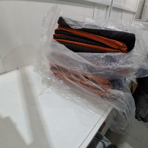 10PK HEAVY DUTY FURNITURE MOVING BLANKETS FOR SHIPPING & STORAGE - 40" X 72" - BLACK/ORANGE image 3