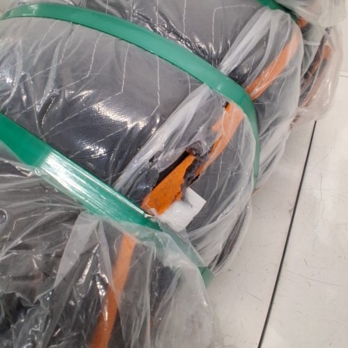 10PK HEAVY DUTY FURNITURE MOVING BLANKETS FOR SHIPPING & STORAGE - 40" X 72" - BLACK/ORANGE image 5