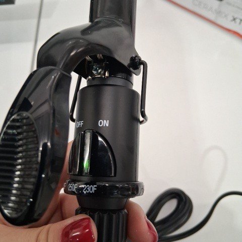 BABYLISSPRO CERAMIC CURLING IRON WITH SPRING HANDLE - 1" - BLACK (MODEL: BABC100SNC) image 2