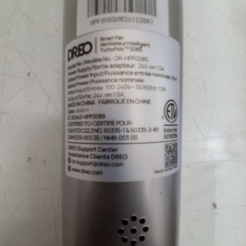 DREO TURBOPOLY OSCILLATING PEDESTAL SMART FAN, WI-FI/VOICE CONTROL, 100FT 20DB QUIET CIRCULATOR, RGB LIGHT - 37" - 42FT' ADJUSTABLE HEIGHT - SILVER (MODEL: DR-HPF008S) image 3