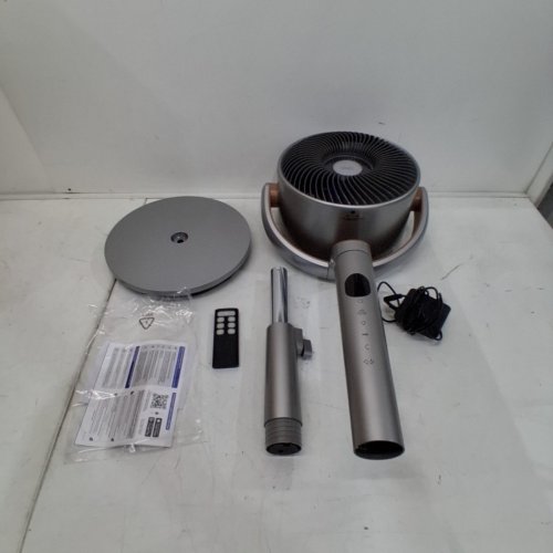 DREO TURBOPOLY OSCILLATING PEDESTAL SMART FAN, WI-FI/VOICE CONTROL, 100FT 20DB QUIET CIRCULATOR, RGB LIGHT - 37" - 42FT' ADJUSTABLE HEIGHT - SILVER (MODEL: DR-HPF008S) image 4